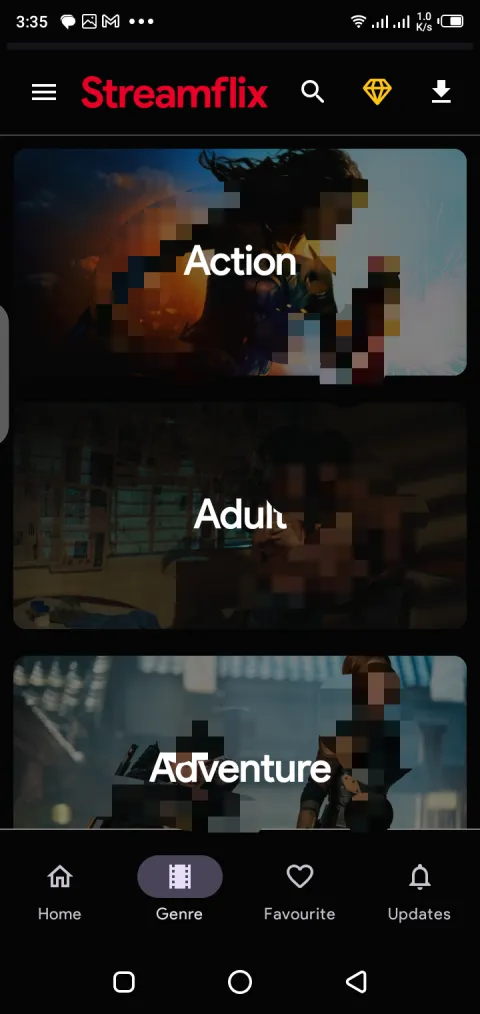 Screenshot of the Stream Flix app on Android